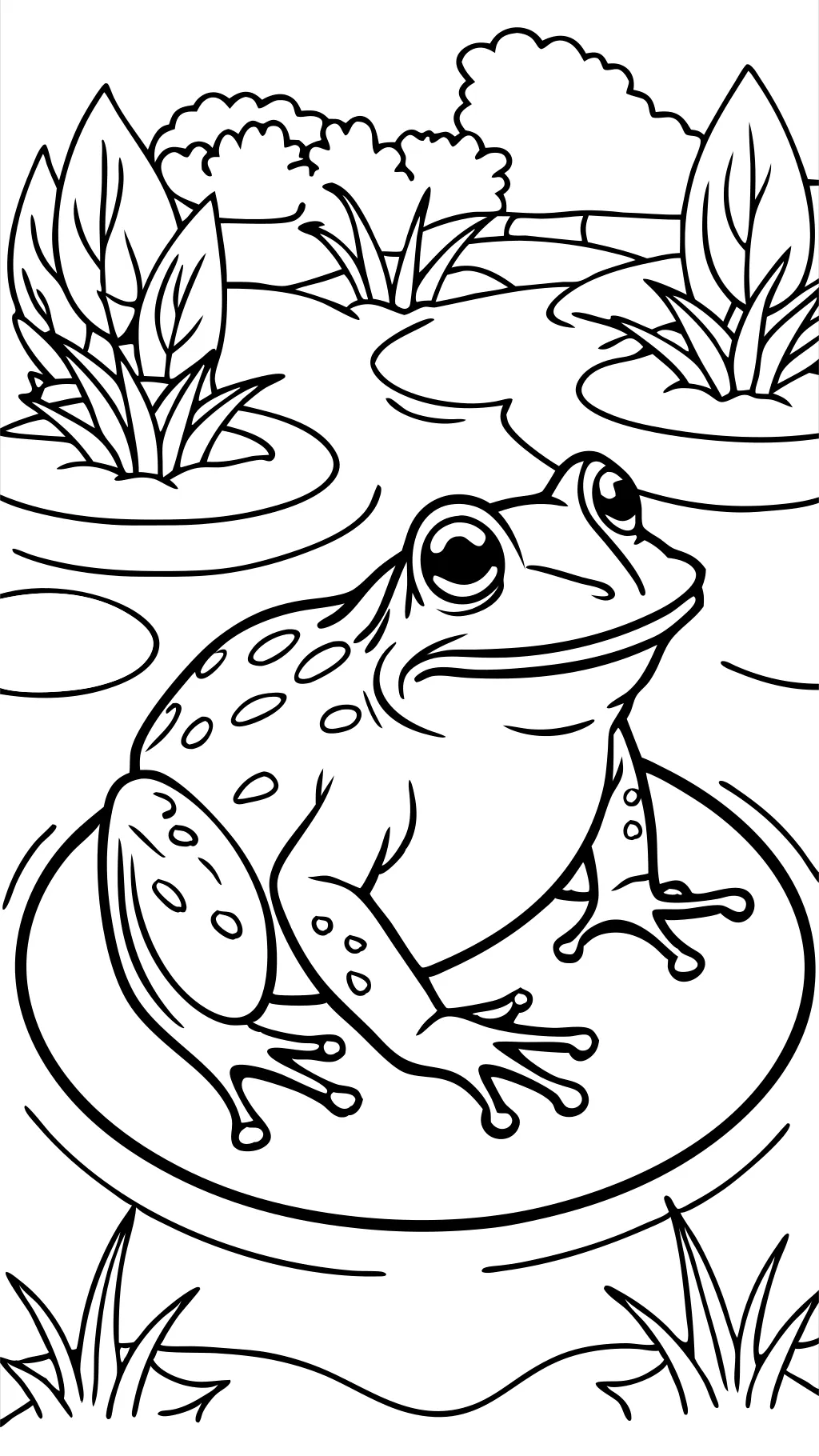 coloriages de grenouille adulte